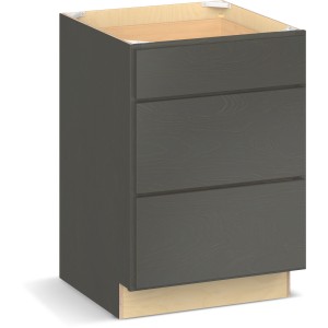 RELIABILT Parkstone II Base Cabinet, Slate Stained, 24" W, 3 Drawers, Fully Assembled - 641065 | Lowe's Pro Supply